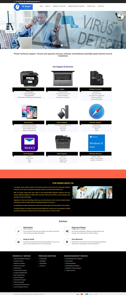 Online-Computer-and-Printer-technical-support-web-design-